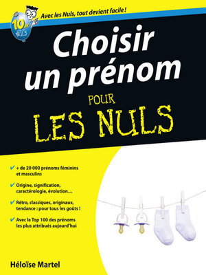 cover image of Choisir un prénom Pour les Nuls